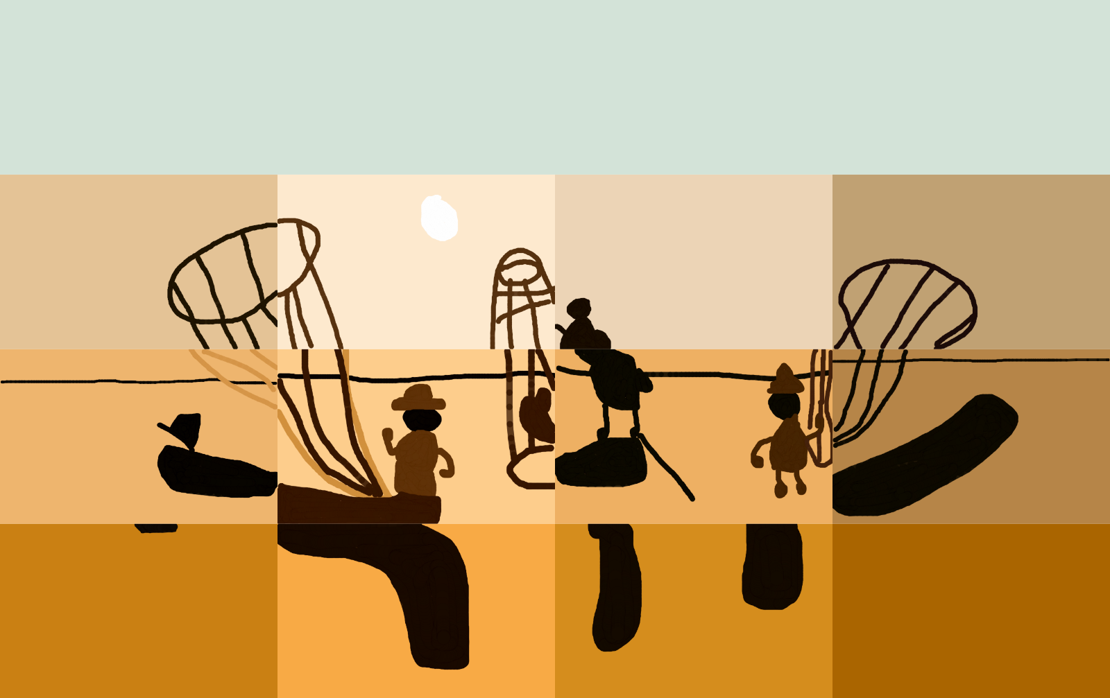 Ocean Silhouettes at Sundown