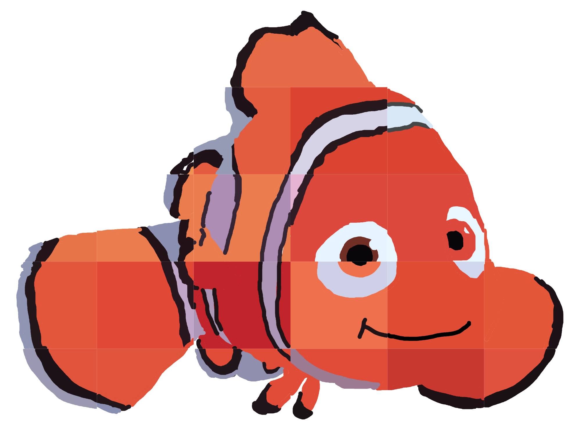 Whimsical Clownfish Portrait