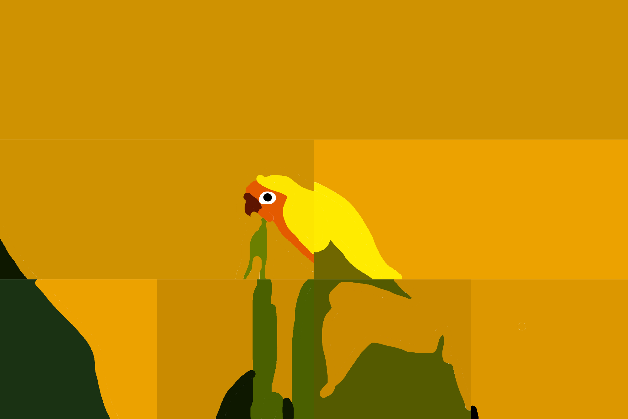 Vivid Feathered Harmony