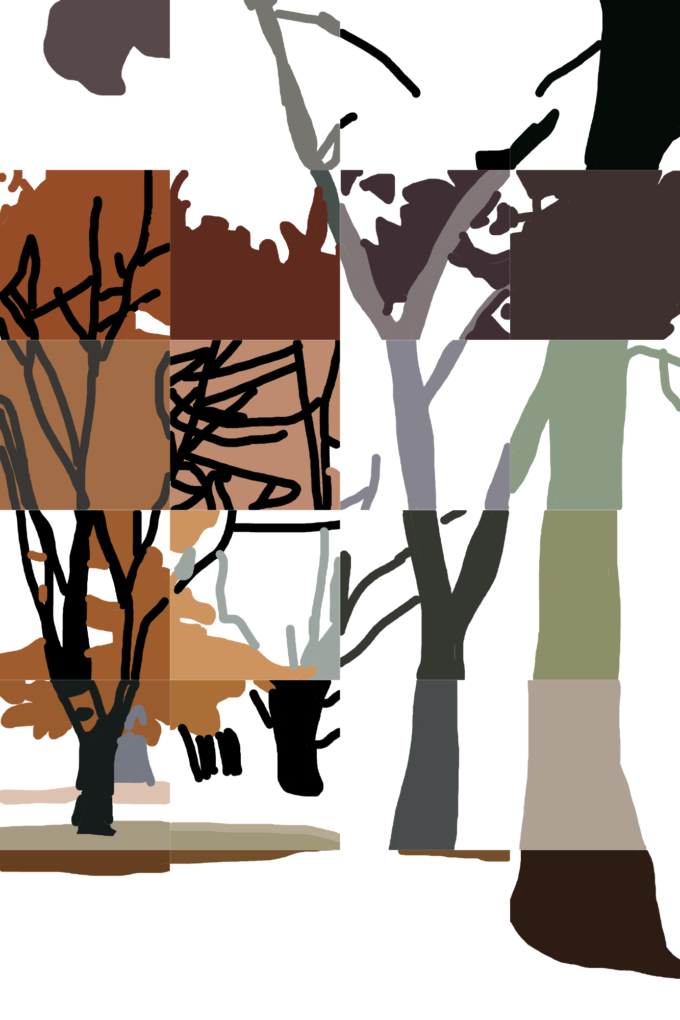 Pixelated Forest Impressions