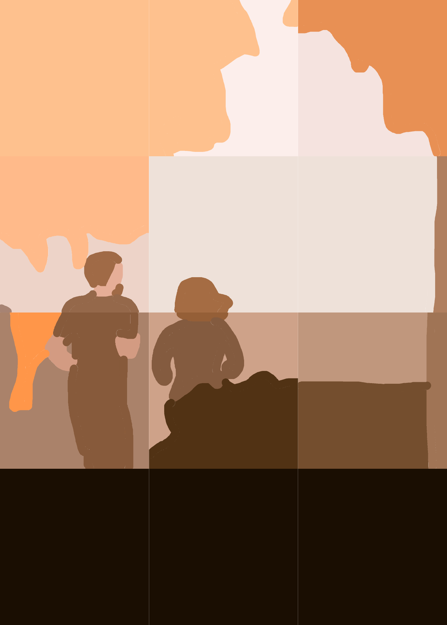 Evening Stroll: A Study in Silhouettes