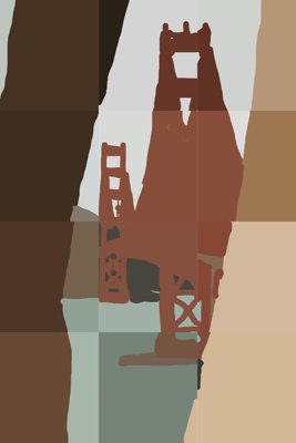 Abstract Bridge in Autumn Hues