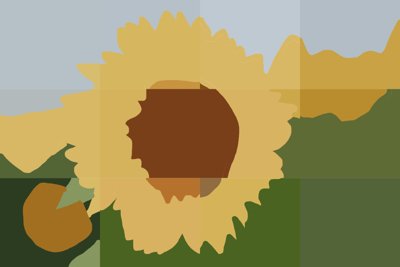 Abstract Sunflower Silhouette