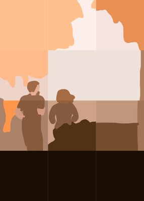 Evening Stroll: A Study in Silhouettes