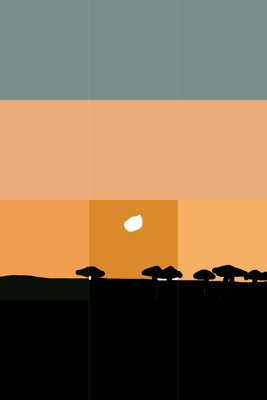 Serengeti Sunset Silhouette