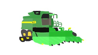 Mosaic Harvester in Green